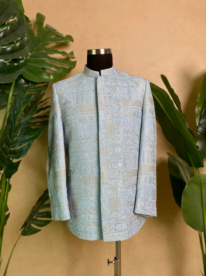 Royal Sepia - Ice Blue Prince Coat