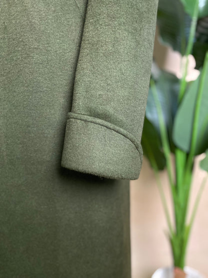 Royal Glamour - Olive Green Long Coat