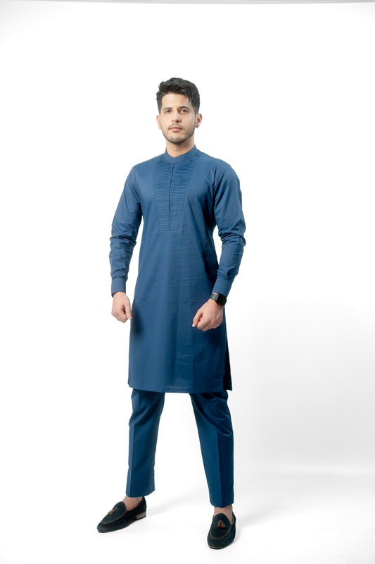 Kurta Trouser Set Kelly Blue - Celebration Blue