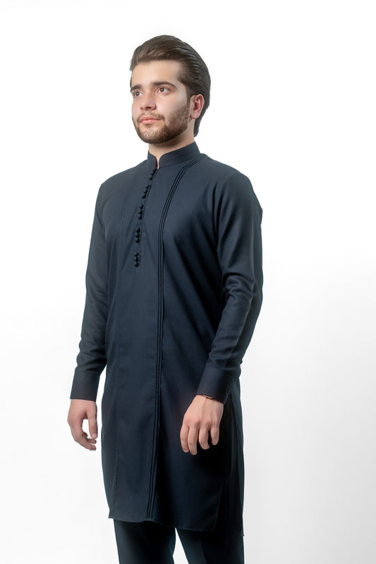 Kurta Trouser Set Navy Blue - Mustang