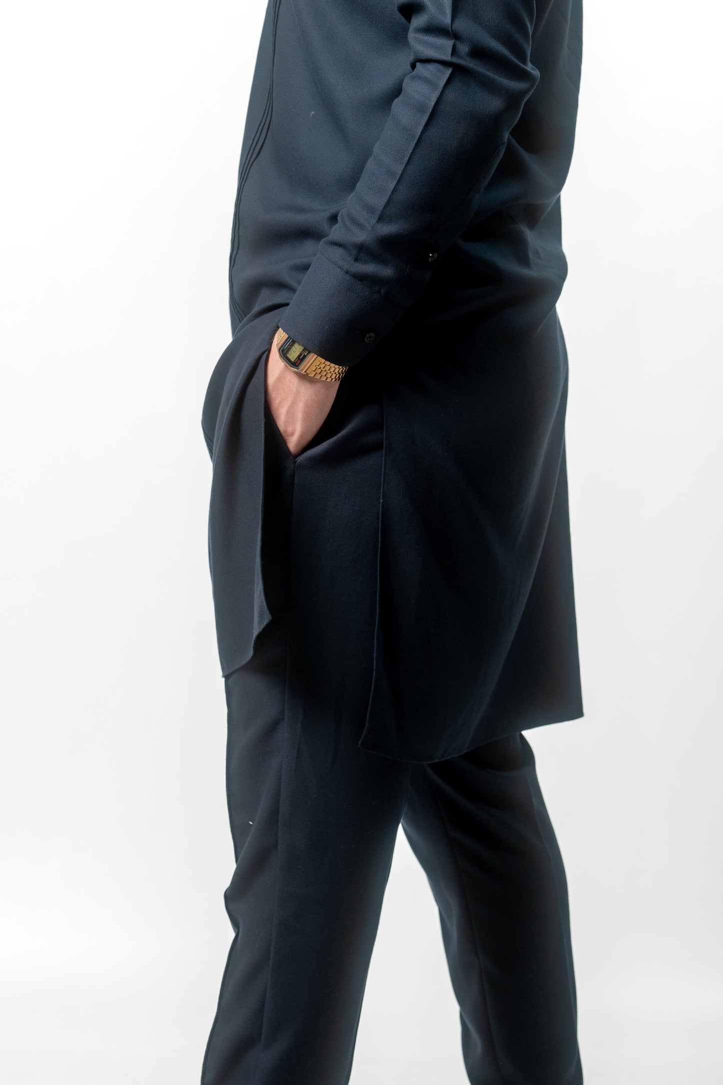 Kurta Trouser Set Navy Blue - Mustang