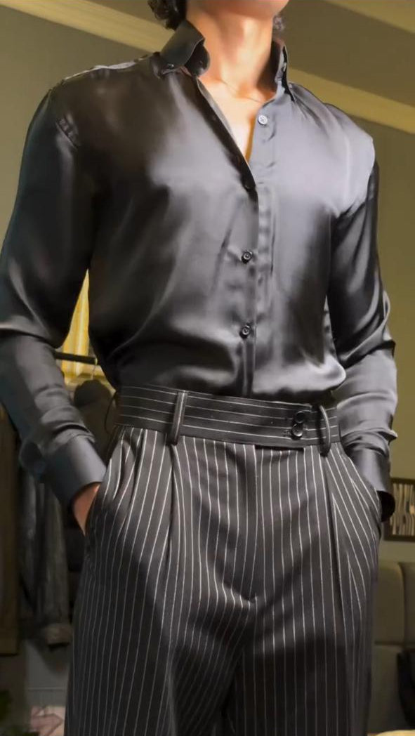 Nero Milano - Black Pinstripe Two-Piece Suit