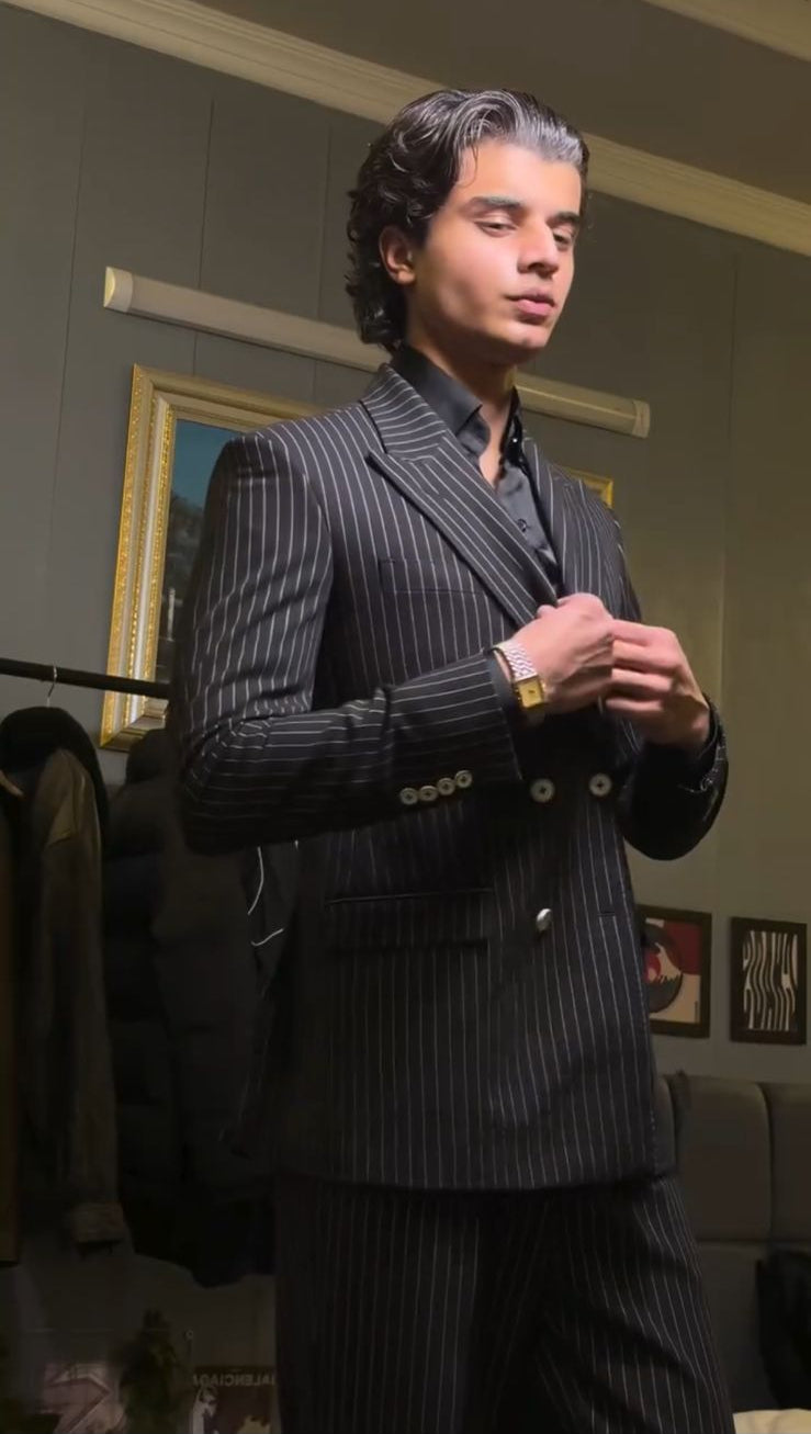 Nero Milano - Black Pinstripe Two-Piece Suit