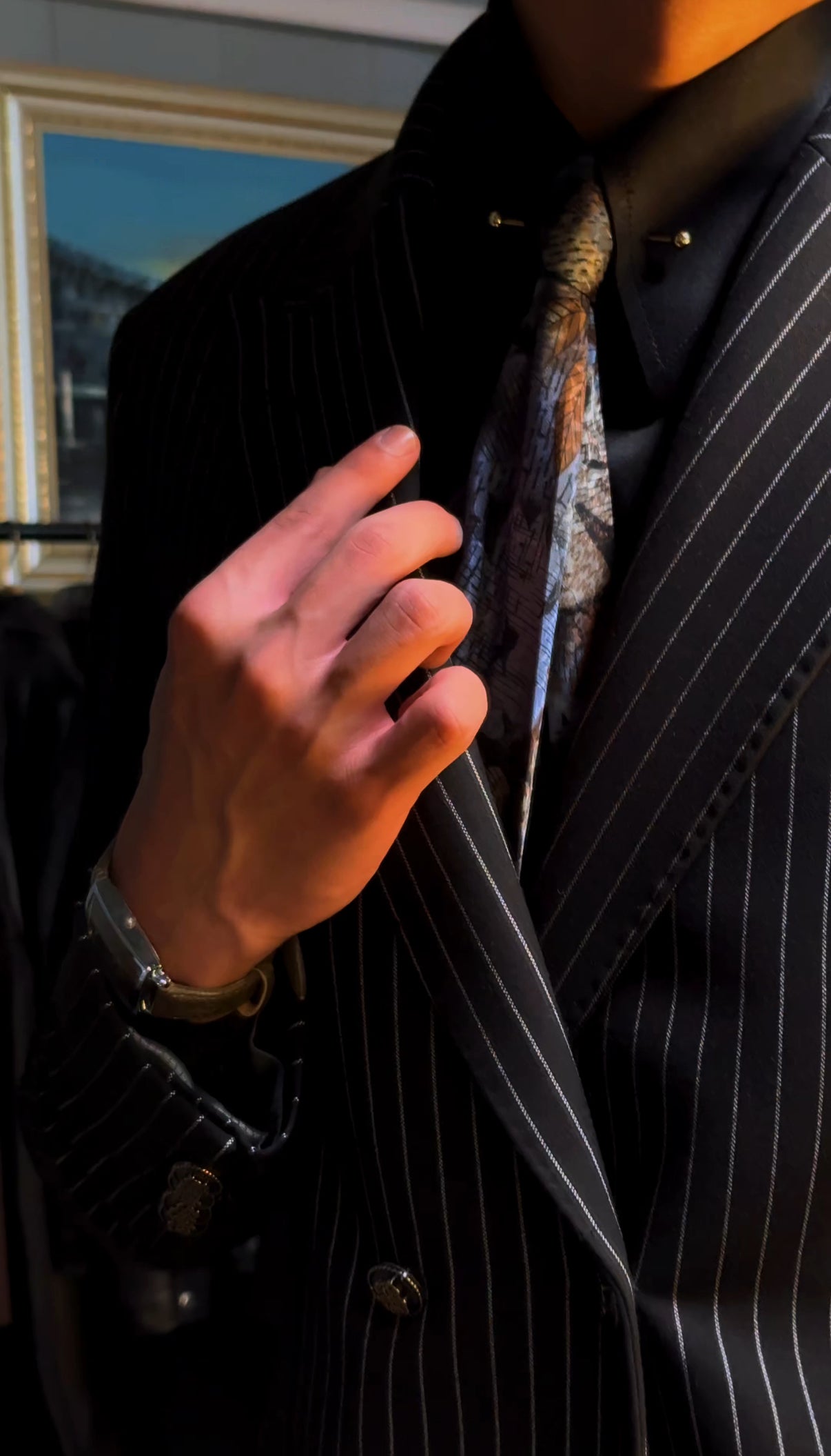 Nero Milano - Black Pinstripe Two-Piece Suit