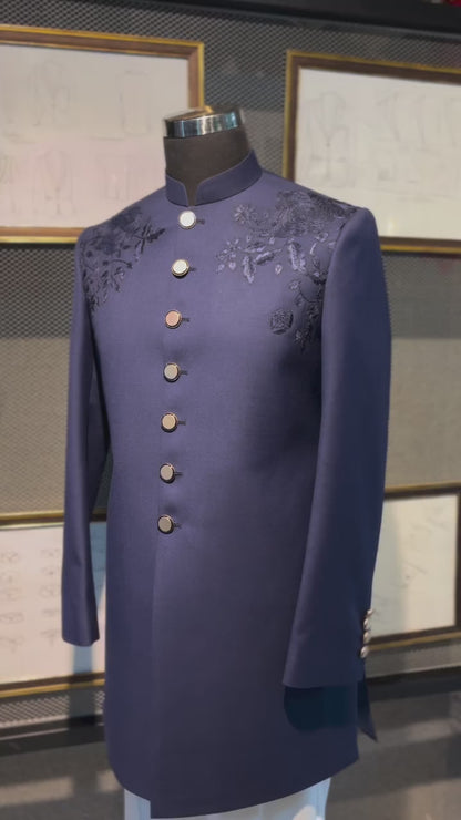 Blue Royale Sherwani