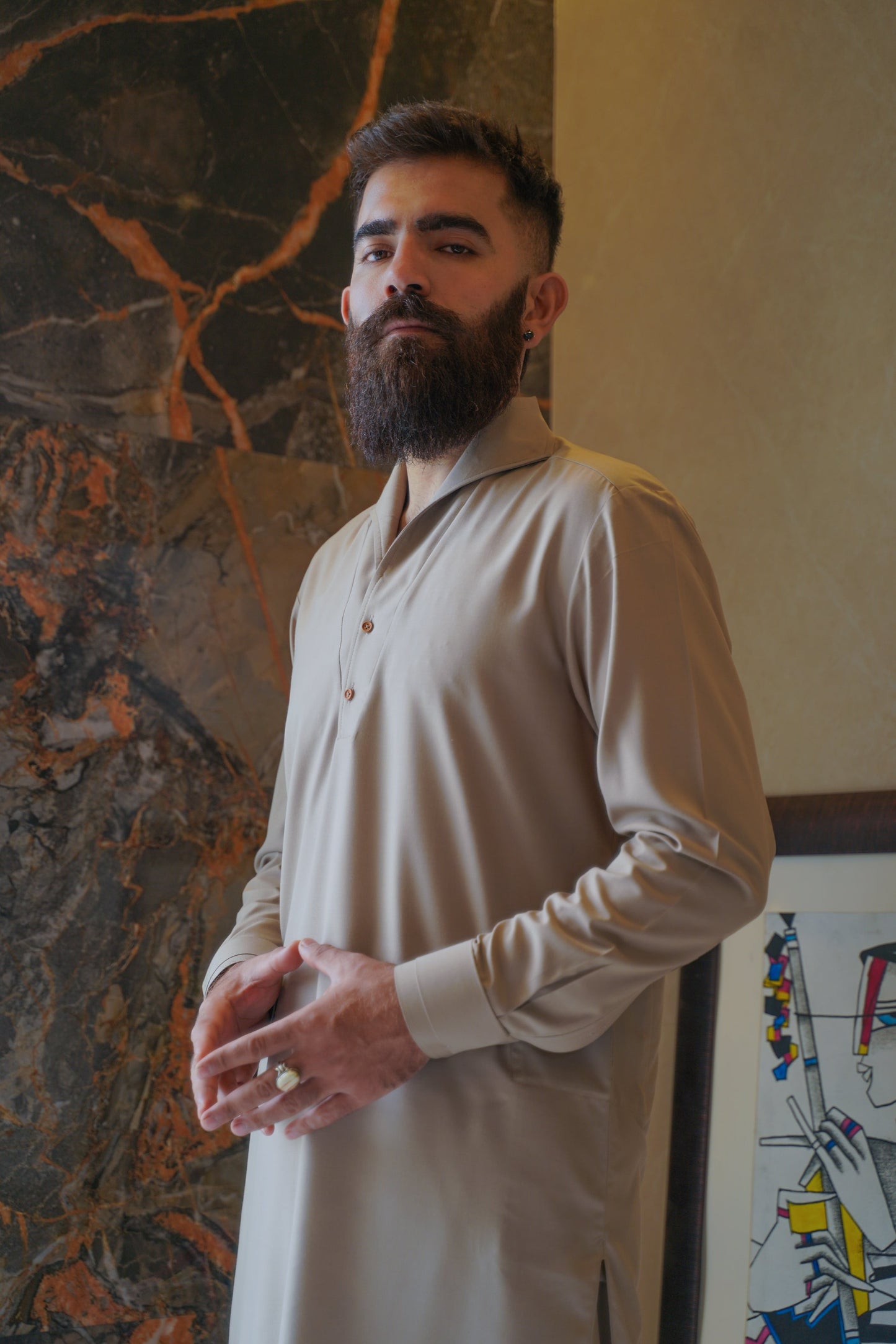 Selentine kurta-trouser set